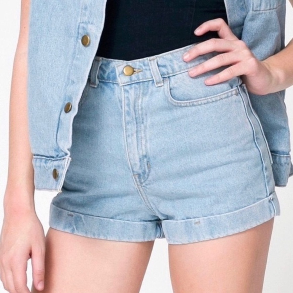 American Apparel High Waisted Jean Short - Picture 3 of 6